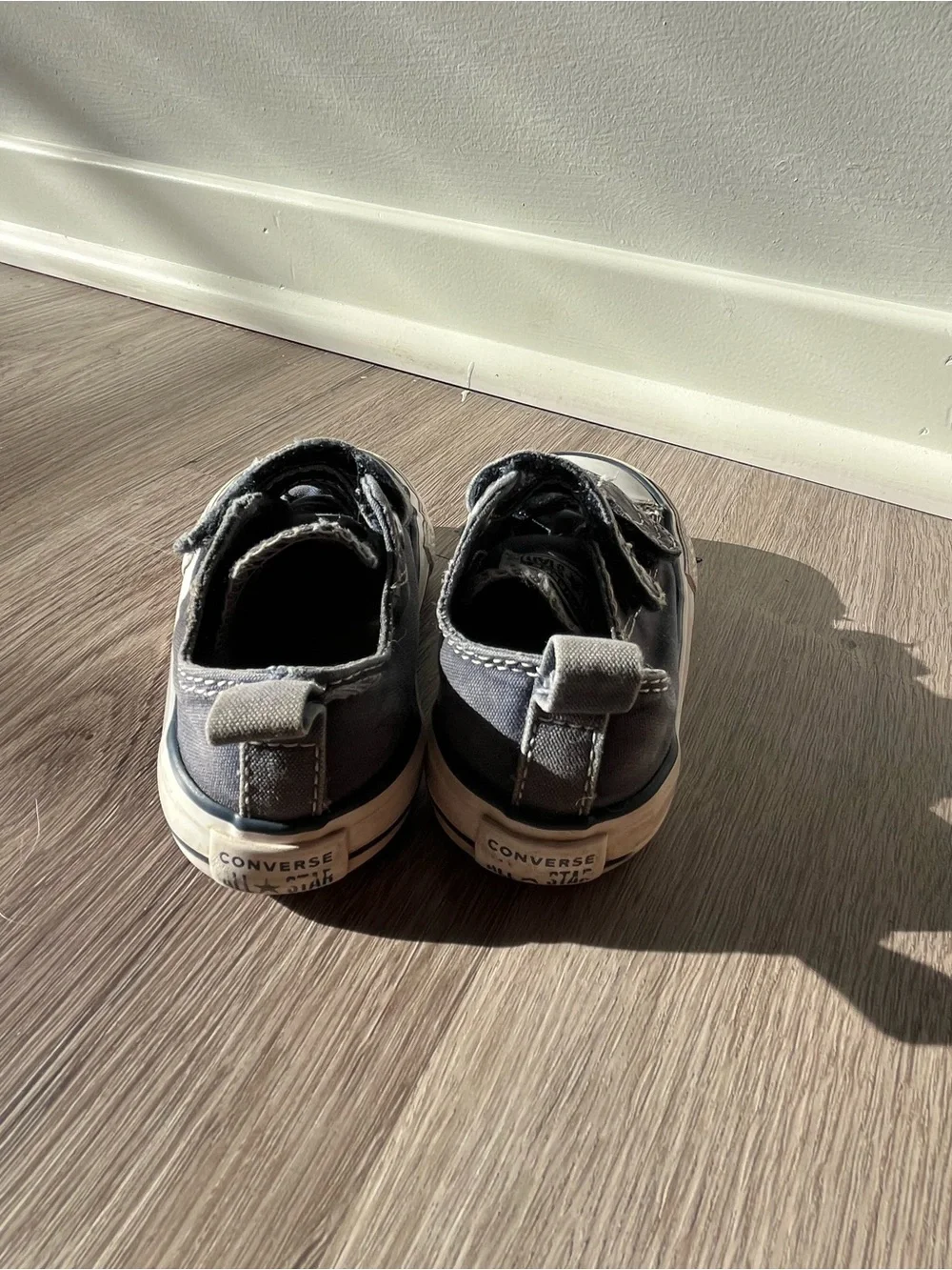 Converse Kids Black Canvas Velcro Sneakers